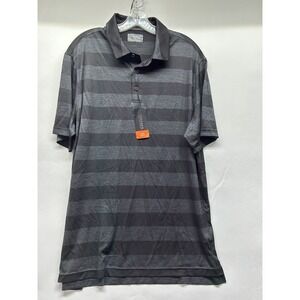 Chase 54 Mens XL Grey/Black Striped Polo Shirt NEW (A3)